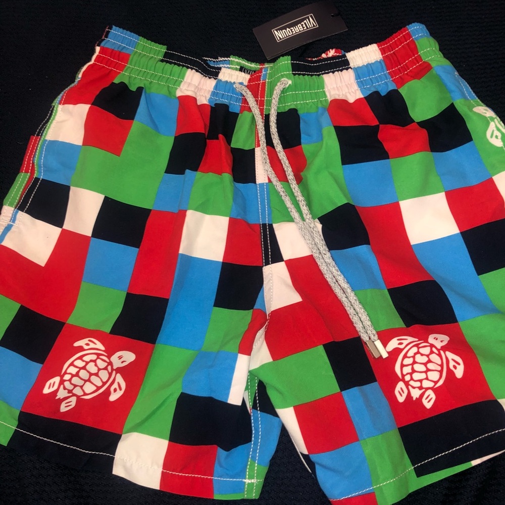 Vilebrequin Multicoloured Checked Swim Shorts M - Picture 3 of 6